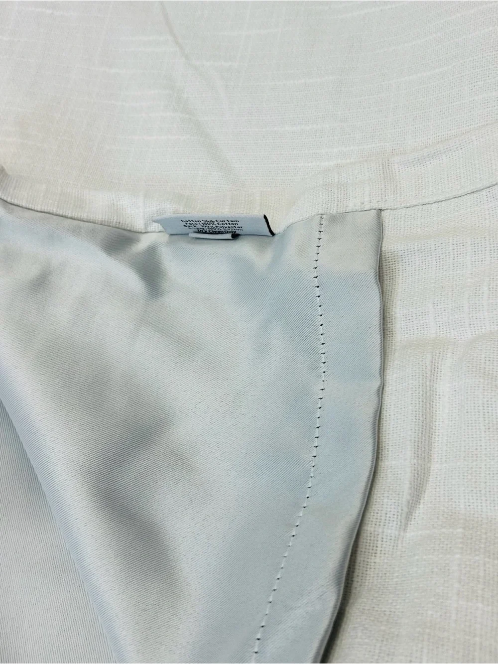 NWOT QUINCE Set Of 2 48x84 Cotton Slub Room Darkening Curtains White 0216
